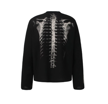 'X-Ray' Thermal Knit Waffle Long Sleeve Tee