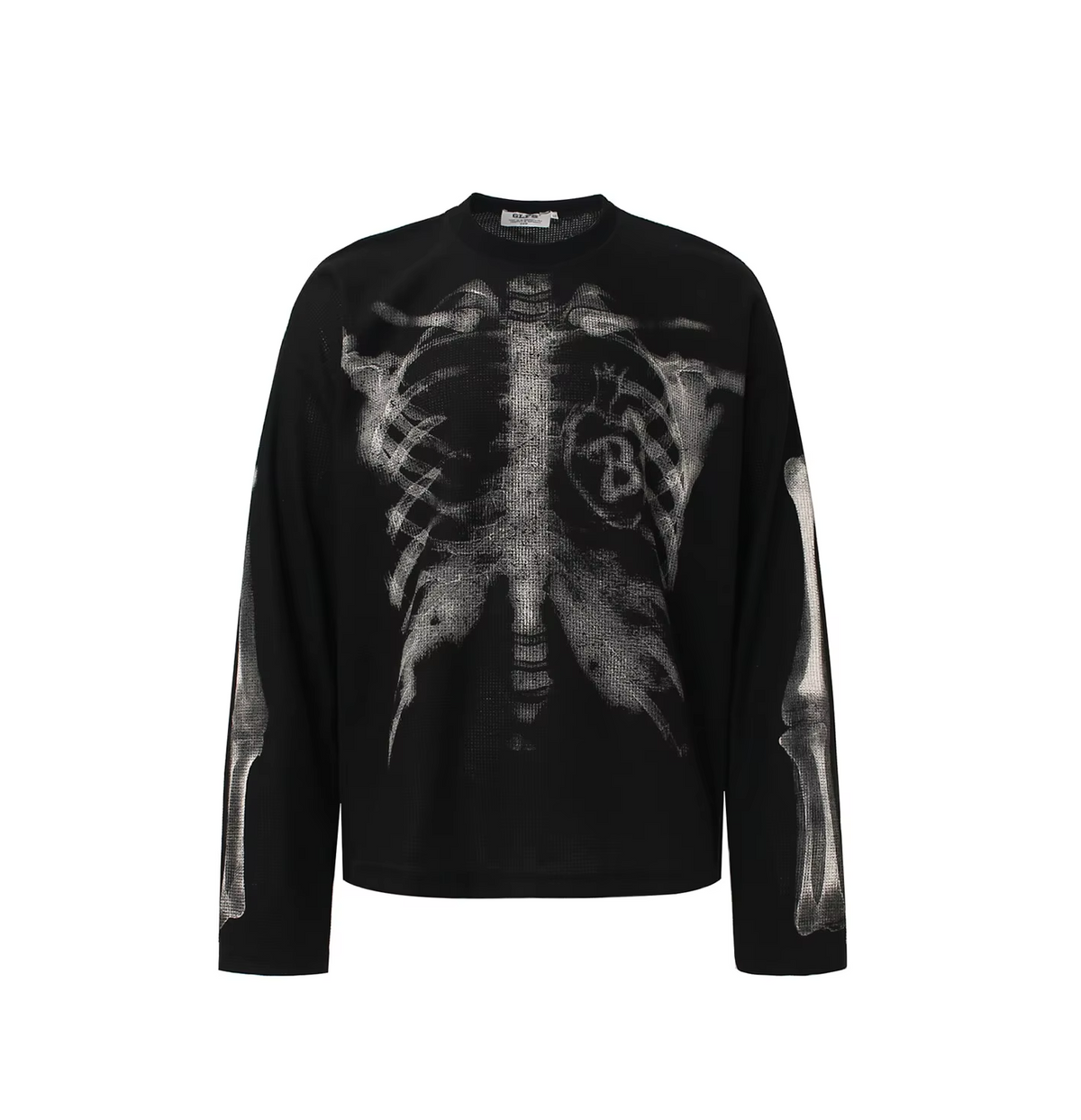 'X-Ray' Thermal Knit Waffle Long Sleeve Tee