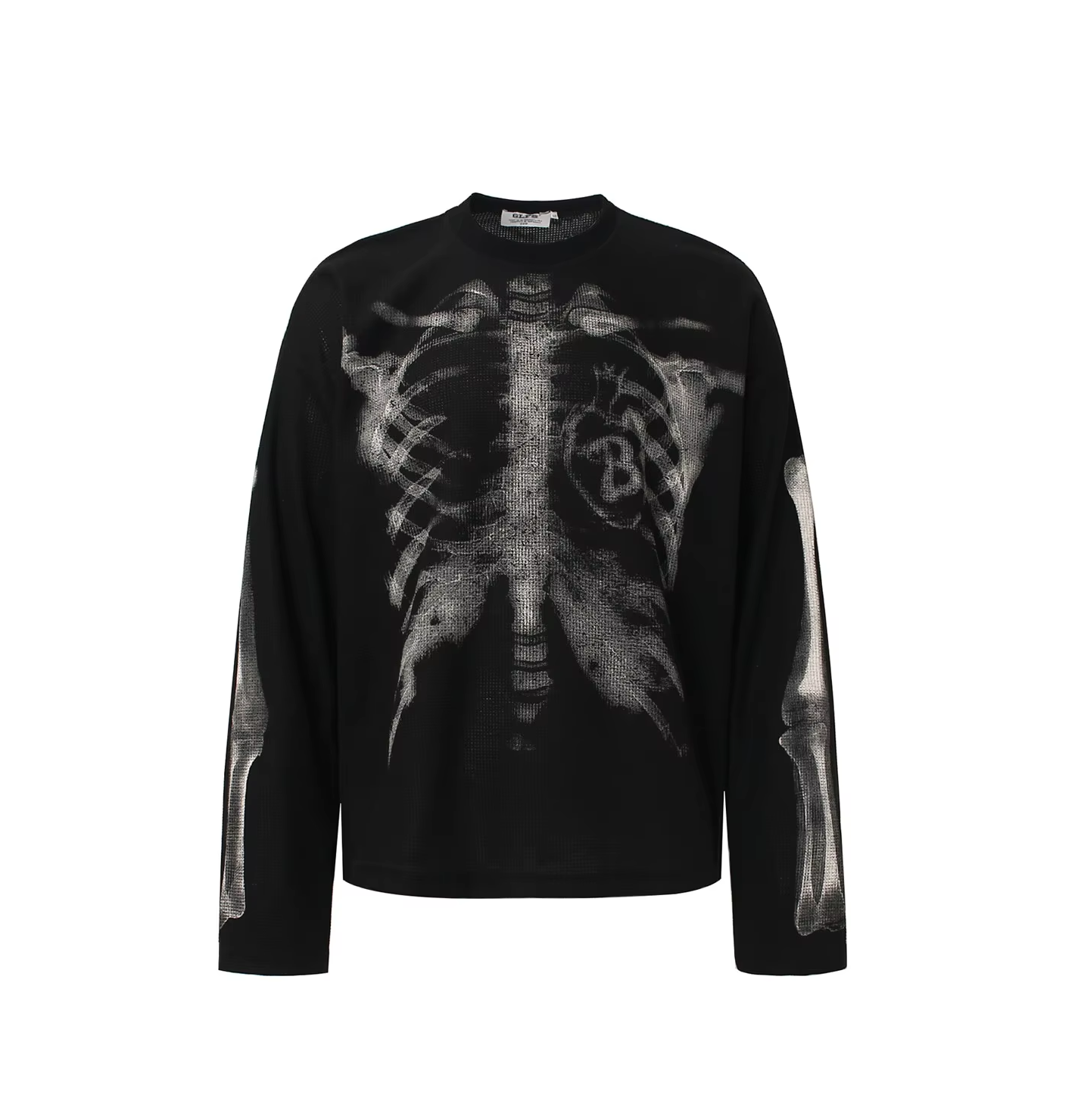'X-Ray' Thermal Knit Waffle Long Sleeve Tee