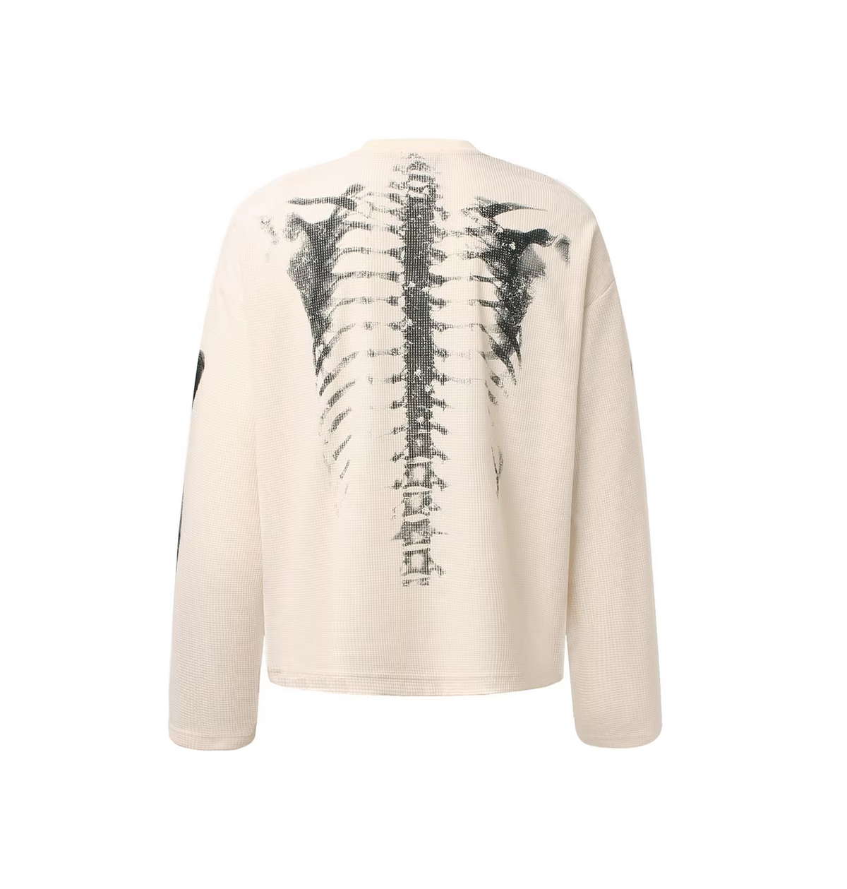 'X-Ray' Thermal Knit Waffle Long Sleeve Tee