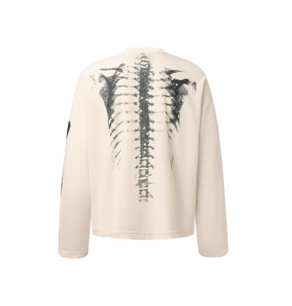 'X-Ray' Thermal Knit Waffle Long Sleeve Tee