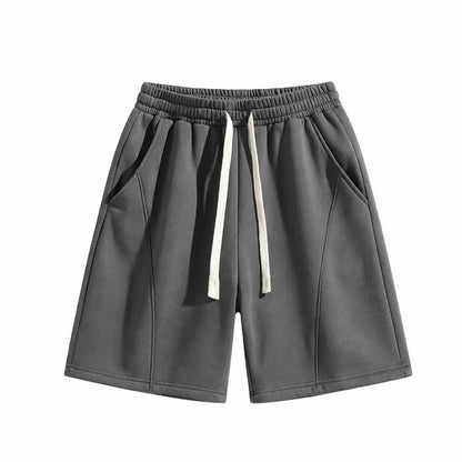 Unisex Solid Pocket Waist Shorts