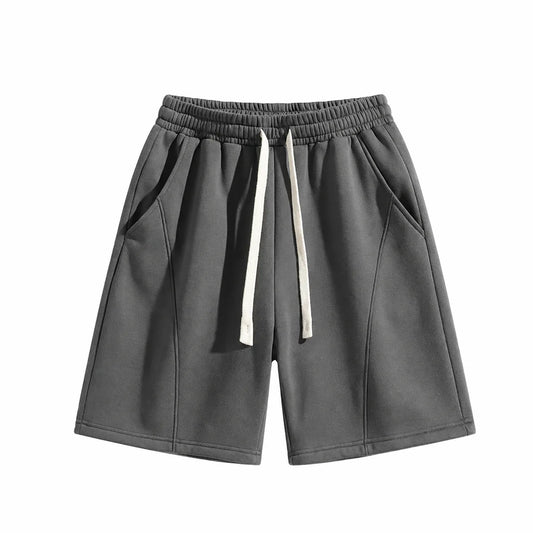 Unisex Solid Pocket Waist Shorts