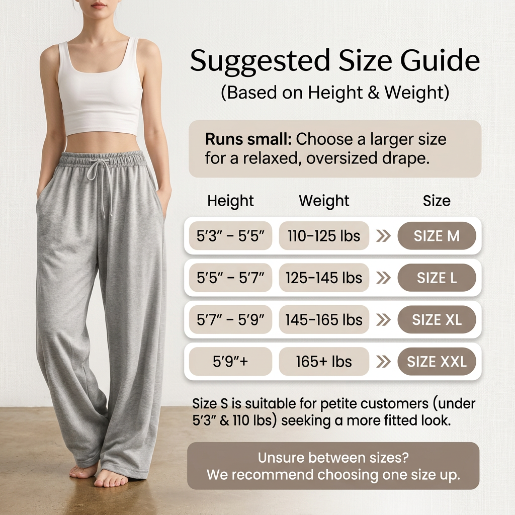 Womens Minimalist Loose Lounge Sweatpants