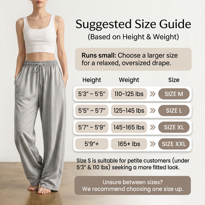 Womens Minimalist Loose Lounge Sweatpants